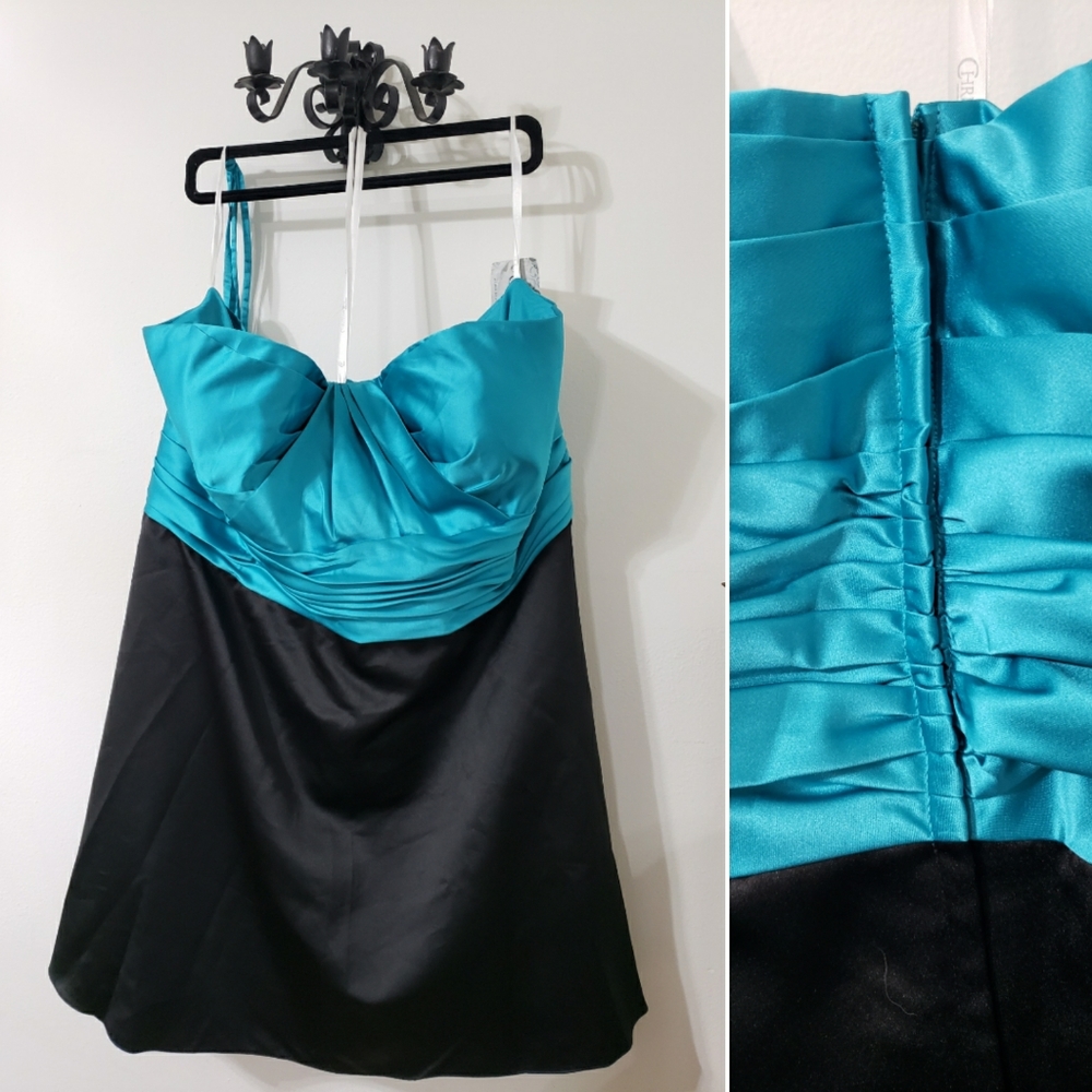Custom Christina Wu Strapless Satin Dress